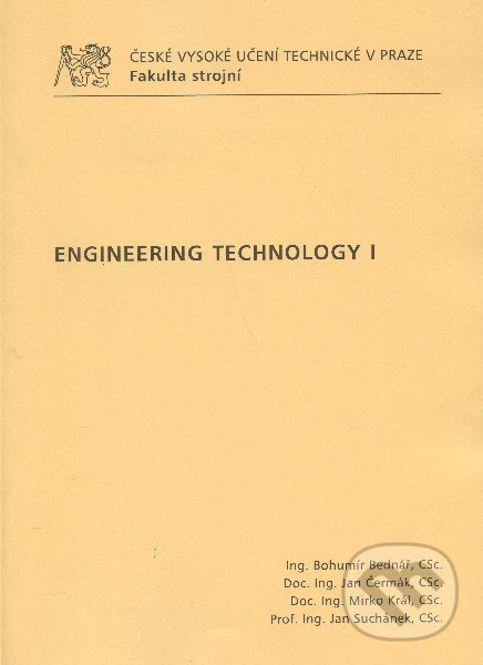 Levně Engineering Technology 1 - Bohumil Bednář - kniha z kategorie Vysoké školy