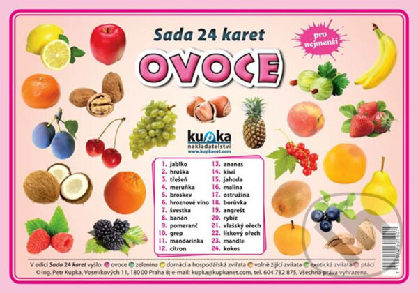 Sada 24 karet - ovoce (A5) - Petr Kupka, Kupka, 2018
