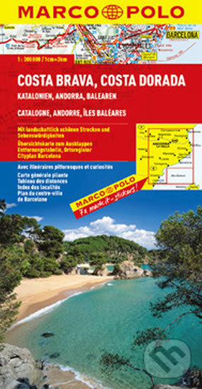 Levně Costa Brava, Costa Dorada/mapa
