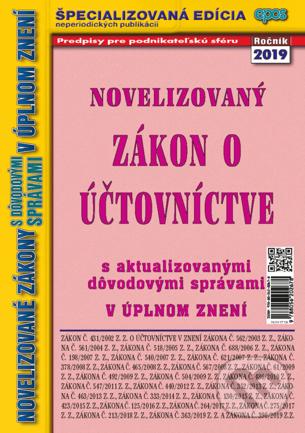 Levně Novelizovaný Zákon o účtovníctve (s aktualizovanými dôvodovými správami v úplnom znení) - kniha z kategorie Podvojné účtovníctvo