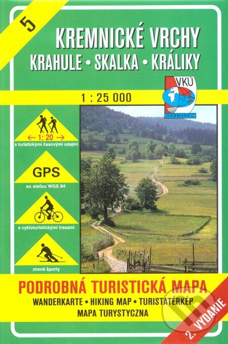 Kremnické vrchy - Skalka - turistická mapa č. 5 - Kolektív autorov, VKÚ Harmanec, 2001