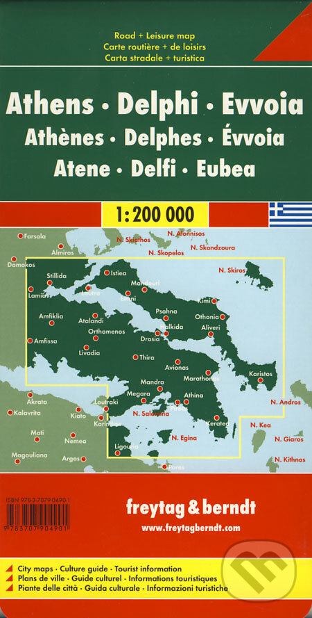 Levně Athens, Delphi, Evvoia 1:200 000 (Automapa)