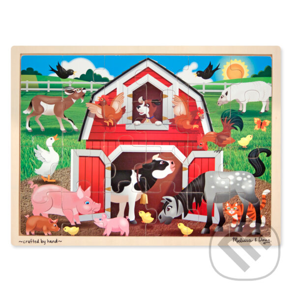 Puzzle: Drevené puzzle - domáce zvieratká (Melissa and Doug)