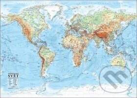Svět nástěnná obecně zeměpisná mapa, Kartografie Praha, 2019