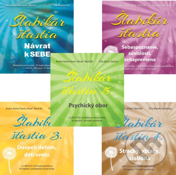 Levně Šlabikár šťastia 1-5 (Kolekcia) - Pavel Hirax Baričák - audiokniha z kategorie Pozitívne myslenie