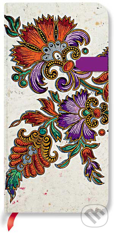 Paperblanks - Flor de Pasión Ivory - SLIM - linajkový, Paperblanks