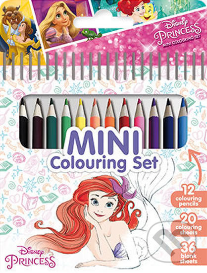 Levně Princezny - Mini set s pastelkami - kniha z kategorie Omaľovávanky