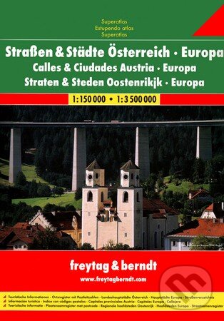 Levně Straßen & Städte Österreich · Europa 1:150 000, 1:3 500 000