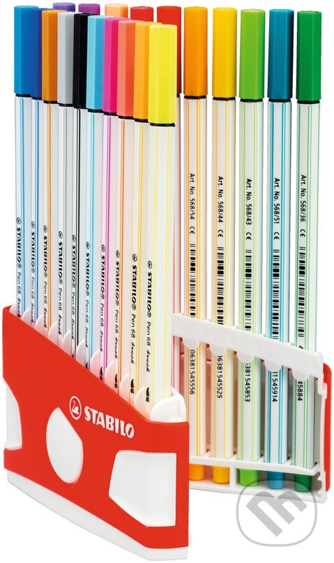 Levně STABILO Pen 68 brush (20 ks ColorParade)