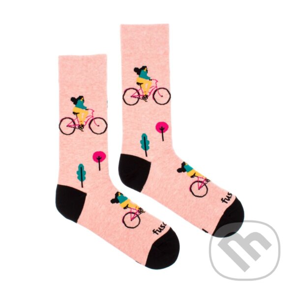 Ponožky Cyklistka v meste S, Fusakle.sk, 2020