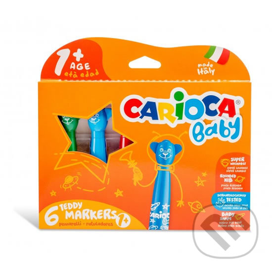 Levně CARIOCA dětské fixy Baby Teddy 6 ks