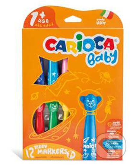 Levně CARIOCA dětské fixy Baby Teddy 12 ks