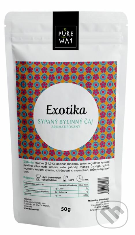 Exotika - sypaný bylinný čaj aromatizovaný, Pure Way, 2020