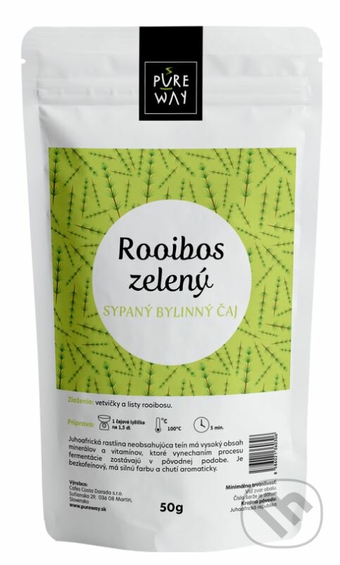 Rooibos zelený - sypaný bylinný čaj, Pure Way, 2020