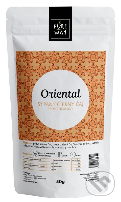 Kávy a čaje: Oriental - sypaný čierny čaj aromatizovaný (Pure Way)