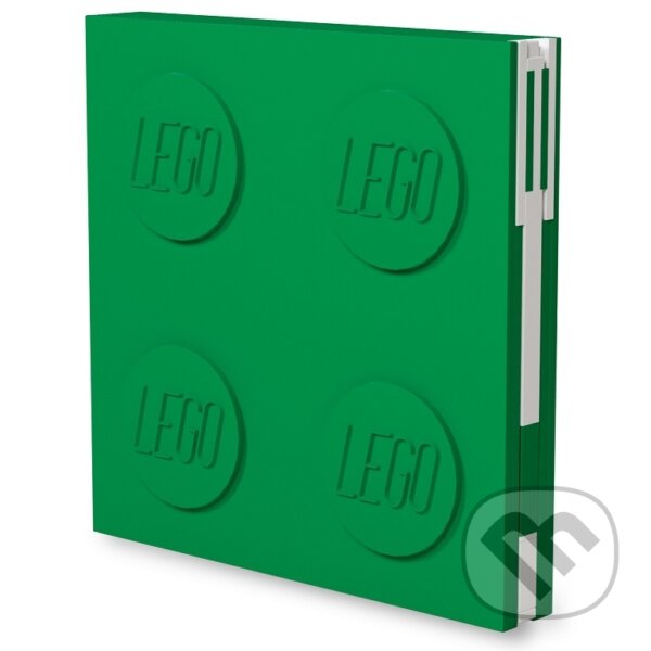 LEGO Zápisník s gelovým perem jako klipem - zelený, LEGO, 2020