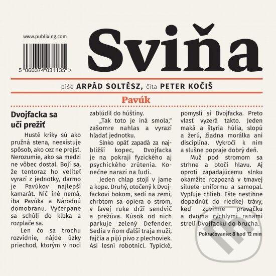 Levně Sviňa (audiokniha) (CD (mp3)) - Arpád Soltész - audiokniha z kategorie Detektívky, trilery a horory