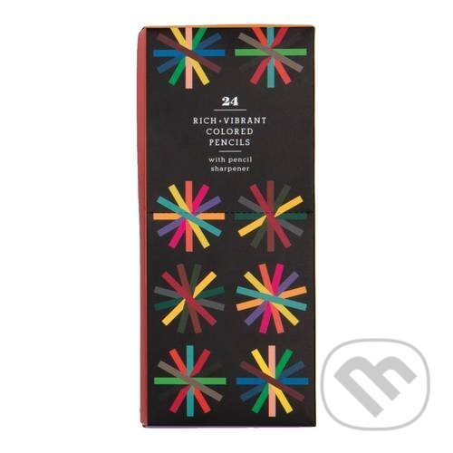 Levně Colored Pencil Set With Sharpener (24pc) - Galison