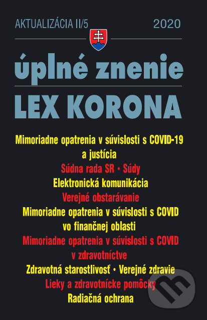 Levně Aktualizácia II/5 2020 – Obchodné a občianske právo v čase koronavírusu - kniha z kategorie Účtovníctvo a dane