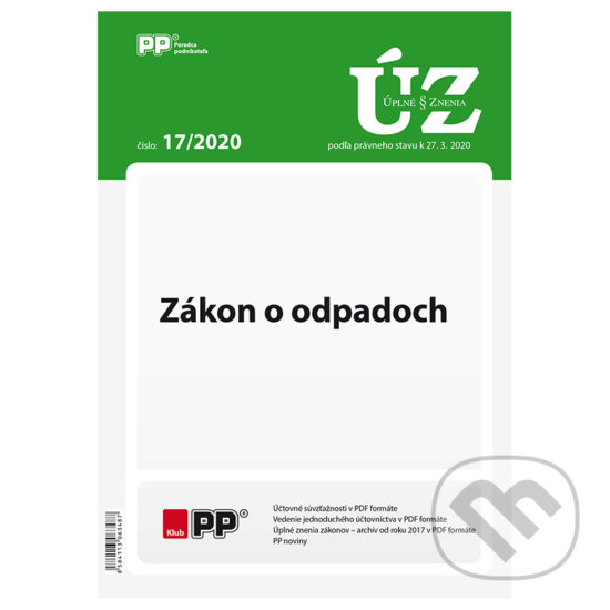 Levně Úplné znenia 17/2020 (Zákon o odpadoch)