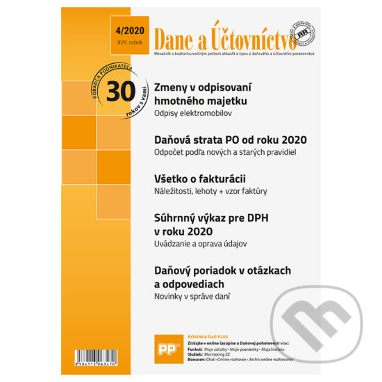 Levně Dane a účtovníctvo 4/2020