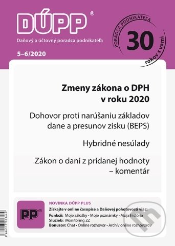 Levně DUPP 5-6/2020 Zmeny zákona o DPH v roku 2020