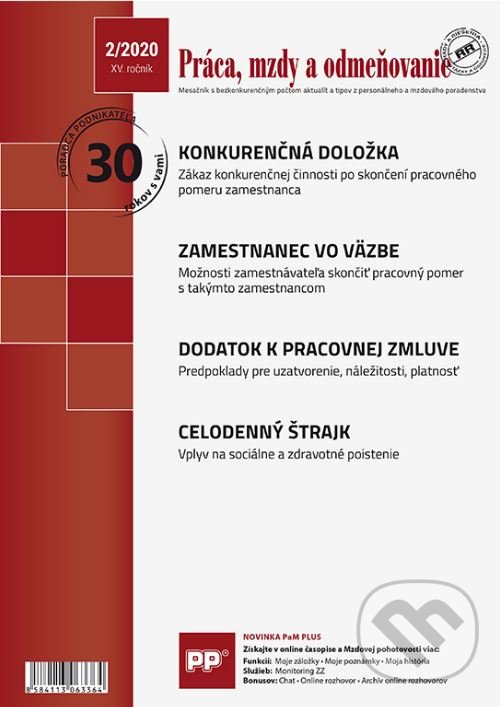 Práca, mzdy a odmeňovanie 2/2020 (Eurokódex). Eurokódex, 2020