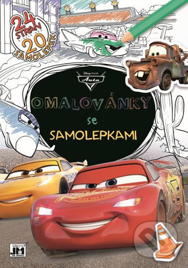 Levně Auta - Omalovánky se samolepkami A4+ - kniha z kategorie Samolepky
