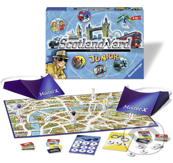 Spoločenská hra: Scotland Yard Junior (Ravensburger). Ravensburger, 2020