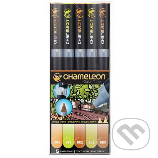 Levně Set Chameleon tónovací fixy, 5ks - zemité tóny