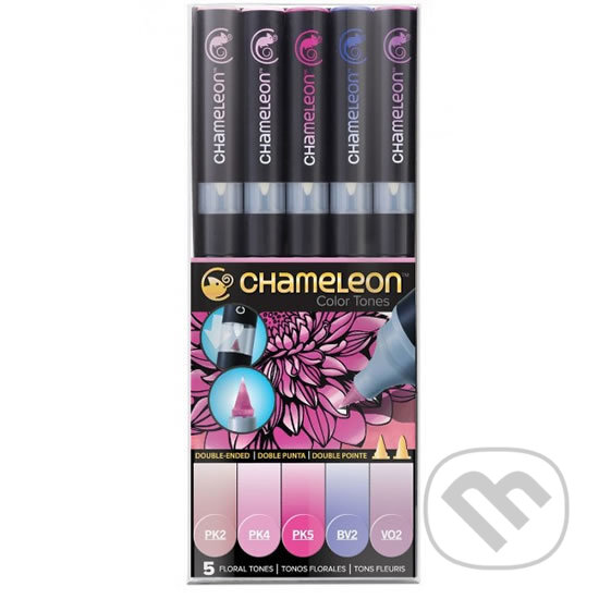 Levně Set Chameleon tónovací fixy, 5ks - růžové tóny