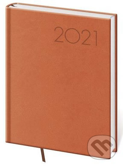 Diář 2021: Print oranžová, B6 denní, Helma365, 2020
