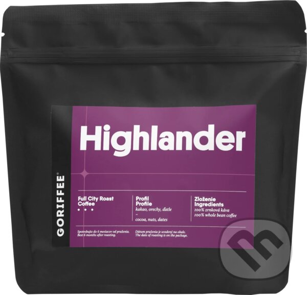 Kávy a čaje: Highlander Espresso Blend (Goriffee). Goriffee, 2020