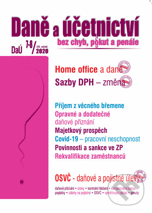 Levně Daně a účetnictví 7-8/2020 (Daně a účetnictví bez chyb, pokut a penále)