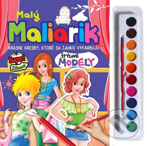 Levně Malý Maliarik - Štýlové modely (Krásne kresby, ktoré sa ľahko vyfarbujú) - kniha z kategorie Kreslenie