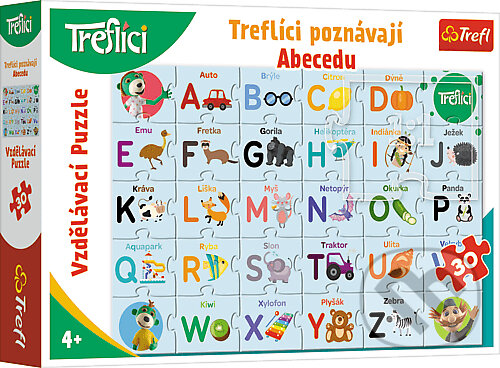 Levně Vzdelávacie puzzle - Treflíci spoznávajú abecedu CZ - puzzle z kategorie Náučné puzzle