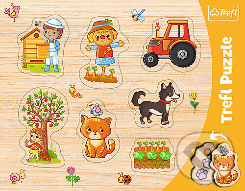 Levně Rámčekové vkladacie puzzle - Farma - puzzle z kategorie Náučné puzzle