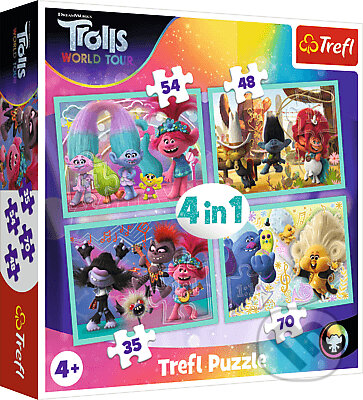 Levně Trollovia, 4 v 1 - puzzle z kategorie 60 – 300 dielikov