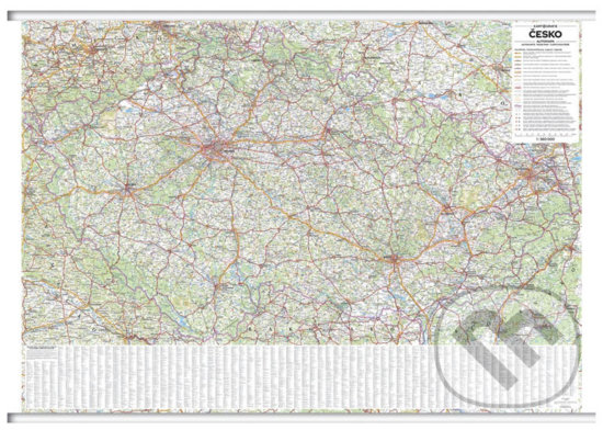 Česko nástěnná automapa, Kartografie Praha, 2020