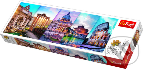 Levně Panoramatické puzzle - Cestování po Itálii - puzzle z kategorie Mestá a stavby
