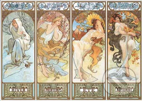 Puzzle: Mucha, Štyri ročné obdobia (Editions Ricordi). Editions Ricordi