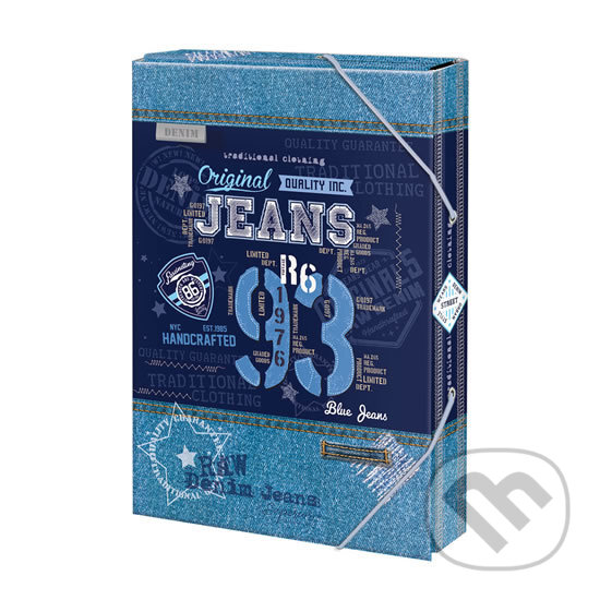 Levně Box na sešity A4: Blue jeans