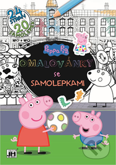 Levně Peppa - Omalovánky se samolepkami A4+ - kniha z kategorie Samolepky