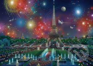 Levně Fireworks at the Eiffel Tower - puzzle z kategorie Mestá a stavby