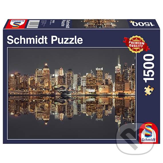 Levně New York Skyline at night - puzzle z kategorie Mestá a stavby