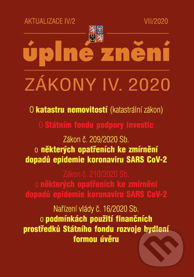 Levně Aktualizace IV/2 2020 - Zákon o katastru nemovitosti, Zákon o státním fondu rozvoje bydlení