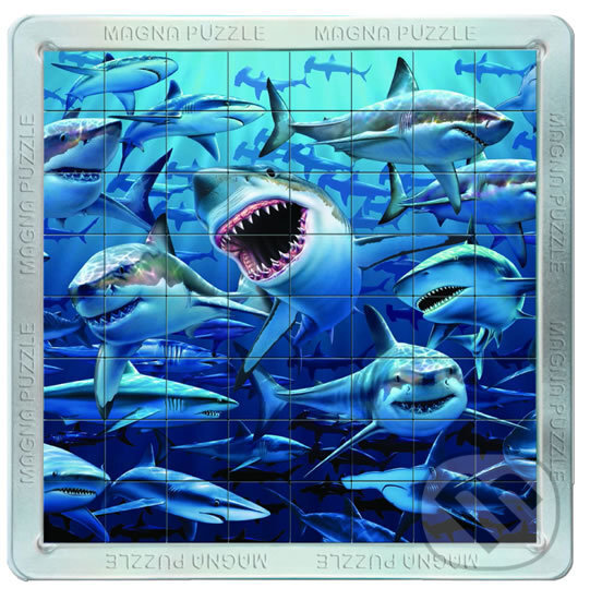 Puzzle: Magnetické 3D puzzle: Žraloci (Piatnik)
