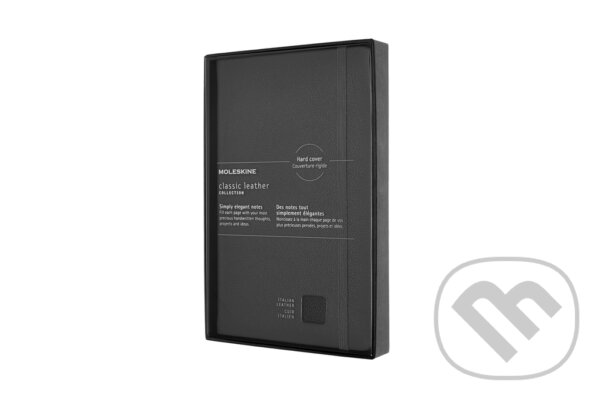 Levně Moleskine - zápisník v koži čierny (stredný, linajkovaný, pevná väzba)