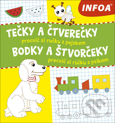 Levně Tečky a čtverečky/Bodky a štvorčeky (procvič si ručku s pejskem/precvič si rúčku s psíkom) - kniha z kategorie Kreslenie