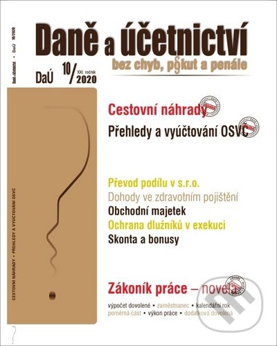 Levně Daně a účetnictví 10/2020…